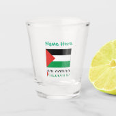 Verre A Shot Palestine Drapeau vert personnalisé (Devant)