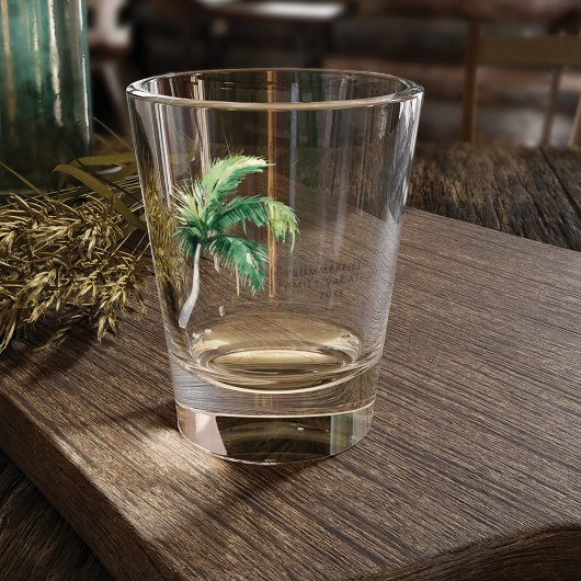 Verre A Shot Palm Tree Family Vacances Custom