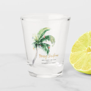 Verre A Shot Palmier décoré vacances de Noël en famille