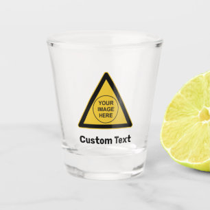 Verre A Shot Panneau triangle d'avertissement personnalisé