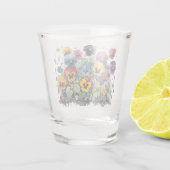 Verre A Shot Pansies colorées (Dos)