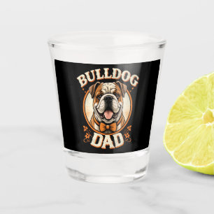 Verre A Shot Papa Bouledogue – Cute Vintage Bouledogue Fête des