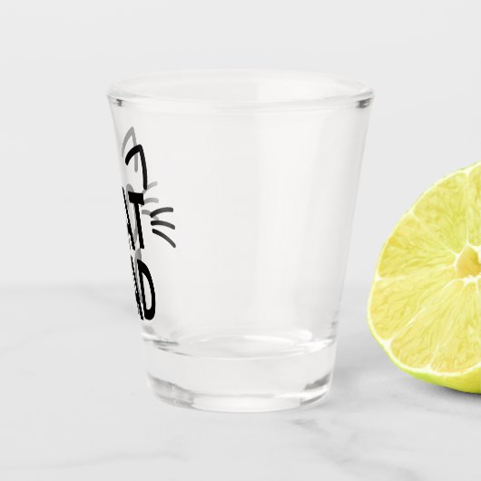 Verre A Shot Papa Chat Avec Oreilles Et Whiskers (Droite)