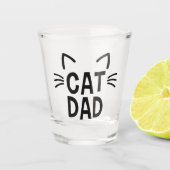 Verre A Shot Papa Chat Avec Oreilles Et Whiskers (Devant)