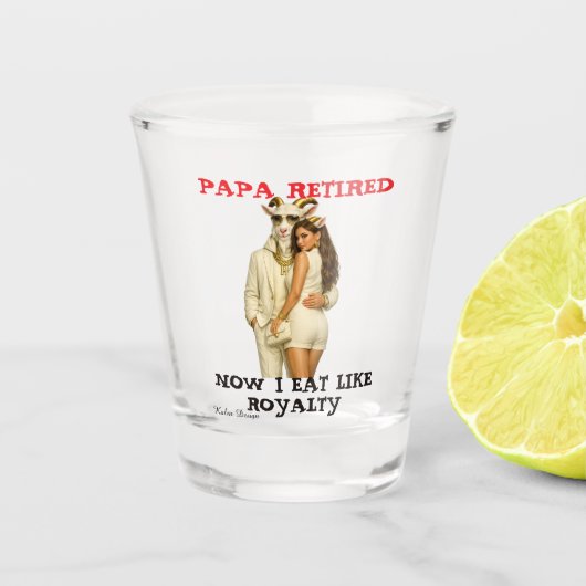 Verre A Shot papa est à la retraite (Devant)