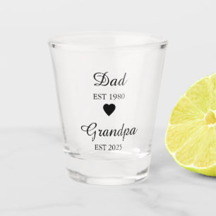Verre A Shot Papa est. & Grand-père est. - Cadeau de l'année pe