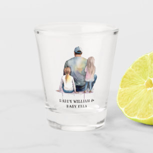 Verre A Shot Papa et filles personnalisées (9)