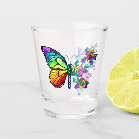 Verre A Shot Papillon arc-en-ciel (Devant)