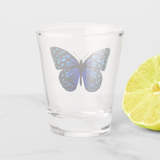 Verre A Shot Papillon bleu (Dos)