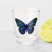 Verre A Shot Papillon bleu (Devant)