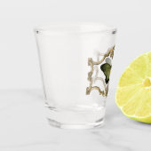 Verre A Shot Papillon gothique noir et vert (Gauche)