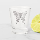 Verre A Shot Papillon noir et blanc (Dos)