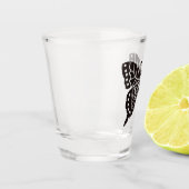 Verre A Shot Papillon noir et blanc (Gauche)