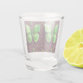 Verre A Shot Papillon vert en optique 3D (Dos)