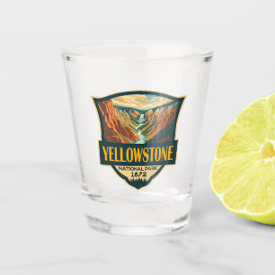Verre A Shot Parc national de Yellowstone Grand Canyon Art rétr