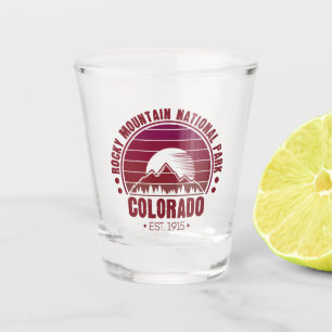 Verre A Shot Parc national des Rocheuses Colorado Retro