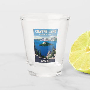 Verre A Shot Parc national du lac Crater Vintage voyage Oregon