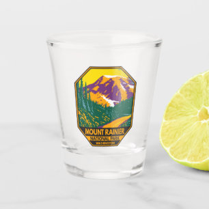 Verre A Shot Parc national du Mont Rainier Washington Retro