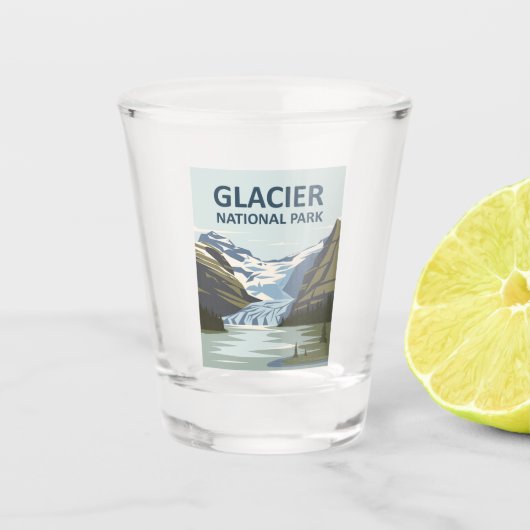 Verre A Shot Parc national Glacier Art de voyage (Devant)