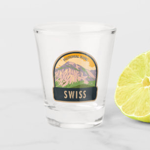 Verre A Shot Parc national suisse Suisse Vintage