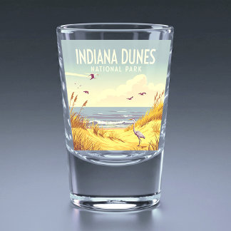 Verre A Shot Parc national vintage des dunes de l'Indiana