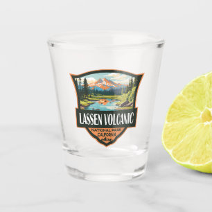 Verre A Shot Parc national volcanique de Lassen Illustration Vo