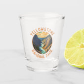 Verre A Shot Parc national Yellowstone Rivière Cercle en détres (Devant)