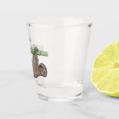 Verre A Shot Paresse souriante mignon sur dessin animé en bambo (Droite)