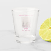 Verre A Shot Paris France Voyage d'anniversaire Tour Eiffel ros (Dos)