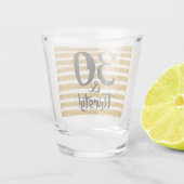 Verre A Shot parties scintillant 30 et soif Gold Faux sur mesur (Dos)