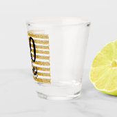 Verre A Shot parties scintillant 30 et soif Gold Faux sur mesur (Droite)