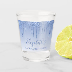 Verre A Shot Parties scintillant Bachelorette moderne Dusty Blu