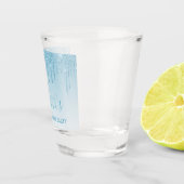 Verre A Shot Parties scintillant bleu clair moderne Bachelorett (Droite)