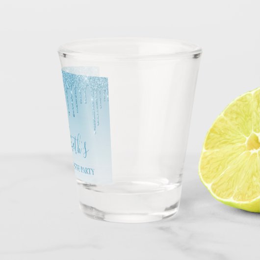Verre A Shot Parties scintillant bleu clair moderne Bachelorett (Droite)