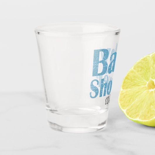 Verre A Shot Parties scintillant Bleue Baby shower garçon Shots (Gauche)