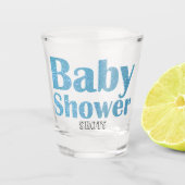 Verre A Shot Parties scintillant Bleue Baby shower garçon Shots (Devant)