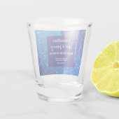 Verre A Shot Parties scintillant bleue Bachelorette (Dos)