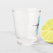 Verre A Shot Parties scintillant Blue Faux 18e anniversaire (Gauche)