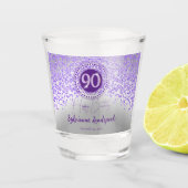 Verre A Shot Parties scintillant chic en argent et violet 90e a (Devant)