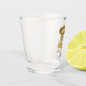 Verre A Shot Parties scintillant d'or 21e anniversaire (Gauche)