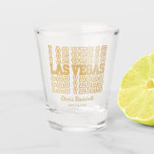 Verre A Shot Parties scintillant d'or Las Vegas Bachelorette Fa (Devant)