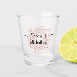 Verre A Shot Parties scintillant d'or Rose