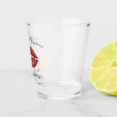Verre A Shot Parties scintillant glamour Lèvres rouges Bachelor (Droite)