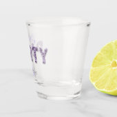 Verre A Shot Parties scintillant moderne chic violet Monogramme (Droite)