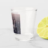 Verre A Shot Parties scintillant moderne noire et rose Étincell (Droite)