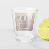 Verre A Shot Parties scintillant or et fumée rouge or joyeuse r (Dos)