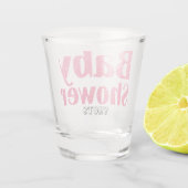 Verre A Shot Parties scintillant rose Fille Baby shower Tirs (Dos)