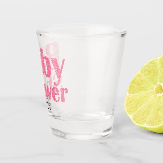 Verre A Shot Parties scintillant rose Fille Baby shower Tirs (Droite)