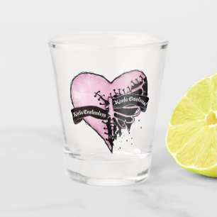 Verre A Shot Pastel Goth Heart Émotionnel et sans émotion
