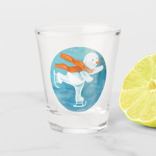 Verre A Shot Patinage sur glace Snowman